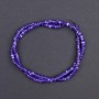 Mărgele din sidef vopsit mov, disc, diametrul 4x2 mm, lungime 40 cm, pe fir