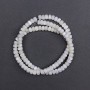 Mărgele sidef netede, în formă de rondel, diametrul 6x4 mm, lungime 40 cm, pe fir
