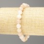 Brățară Selenit (acril lucios) mărgele netede, diametrul 8 mm, lungime 18 cm (elastic)