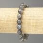 Brățară din labradorit natural, mărgele netede, diametrul 10 mm, lungime 18 cm (elastic)