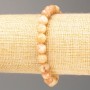 Brățară din selenit, piatră naturală, mărgele tăiate de 8 mm, lungime 18 cm (elastic)