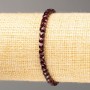 Brățară din granat, pietre naturale, cuburi tăiate, diametru 4 mm, lungime 18 cm (elastic)