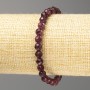 Brățară din rubelit turmalin, piatră naturală, mărgele tăiate, diametrul 6 mm, lungime 18 cm (elastic)