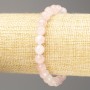Brățară din cuarț roz natural, cu mărgele fațetate de 8 mm, lungime 18 cm (elastic)