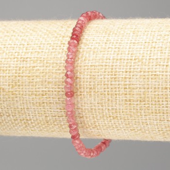 Brățară cu turmalin facetat sintetic, în formă de rondel, diametrul 4x3 mm, lungimea 18 cm (elastică)