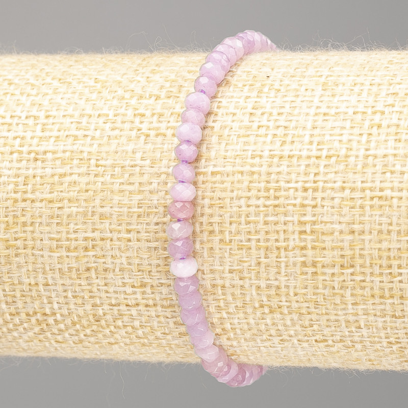 Brățară «Ametist» (artificial) rondele tăiate, diametrul 4×2,5 mm, lungime 18 cm (elastic)