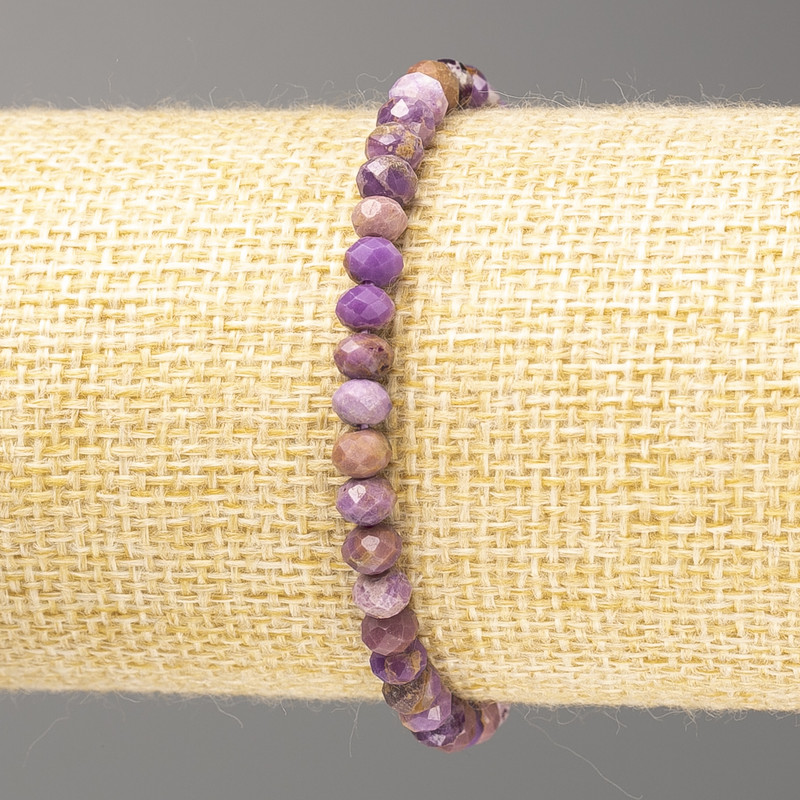 Brățară din fosfosiderit natural, rondel fațetat, diametrul 5×3,5 mm, lungime 18 cm (elastic)
