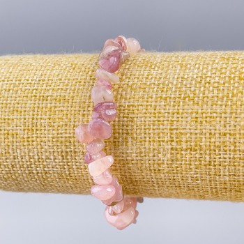 Brățară cu cuarț turmalinat, fragmente din cuarț natural, diametru 8×3 mm, lungime 18 cm (elastic)