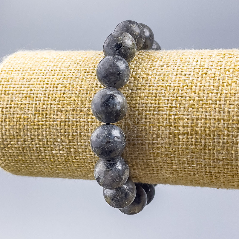 Brățară Labradorit bile netede, diametrul 12,5 mm, lungime 18 cm (elastică)