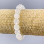 Brățară din belomorit natural, mărgele rotunde netede, diametrul 10 mm ±, lungime 18 cm (elastic)