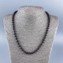 Colier din granat, boabe netede, diametrul 6,5 mm, lungime 48 cm