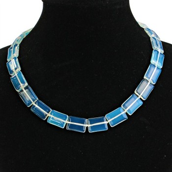 Намисто Місячний камінь прямокутник 15*20мм, довжина 46см