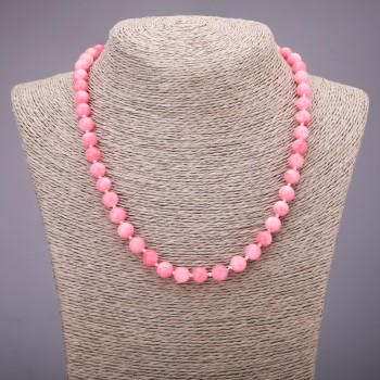 Colier cu turmalină sintetică, bile netede, diametrul de 8 mm, lungime de 45 cm