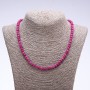 Colier din piatră naturală turmalină (artificial) ronddele facetate, diametrul 6×4 mm, lungime 50 cm