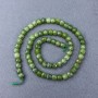 Mărgele din jadit canadian, cuburi tăiate, pe șnur, dimensiune 5×5 mm, lungime 38 cm