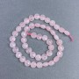Mărgele din cuarț roz, piatră naturală, formă monedă tăiată, diametrul aproximativ 8x5,5 mm, pe fir, lungime 39 cm+
