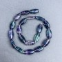 Mărgele din fluorit, piatră naturală, ovale, diametrul 20x10 mm +/- pe șnur, lungime 40 cm+