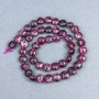 Mărgele turmalin rubelit, piatră naturală, formă monedă, diametrul 8×5 mm, +/- pe șnur, lungime 37 cm+