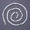 Mărgele din howlit, piatră naturală, bile tăiate, diametru 4 mm ±, pe șnur, lungime aproximativă 39 cm