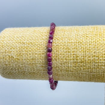 Brățară din turmalin, piatră naturală, cuburi facetate, diametru 4×4 mm, lungime 18 cm (elastic)