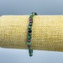 Brățară din zoizit natural, piatră tăiată în cuburi, diametru aproximativ 4×4 mm, lungime 18 cm (elastic)