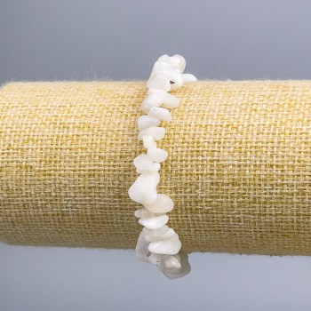 Brățară din adular cu cioburi, diametrul 7x3 mm ±, lungime 18 cm (elastic)