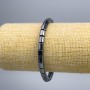Brățară hematit cilindrică, diametru 6×6 mm, lungime 18 cm (extensibil)