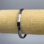 Brățară din hematit, formă săgeată, diametru 6x10x3 mm ±, lungime 18 cm (elastică)