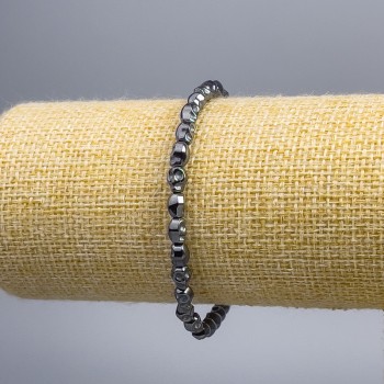 Brățară din hematit — craniu, diametrul 5x6x5 mm, lungimea 18 cm (elastic)