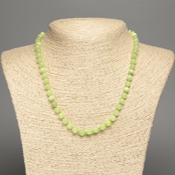 Colier din onix, bile netede, diametru 6 mm, lungime 46 cm