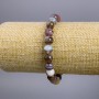 Brățară din piatră naturală agat Botswana, bile netede, diametru aproximativ de 8 mm, lungime 18 cm, pe elastic