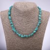 Colier «Turcoaz» (howlit) fațetat, diametrul de aproximativ 10 mm, lungime 45 cm