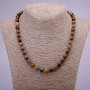 Colier din piatră naturală jasper, mărgele netede, diametrul 8 mm (±), lungime 45 cm