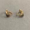 Kaf Xuping placare cu aur 18K, pietre negre Love 10x8mm +