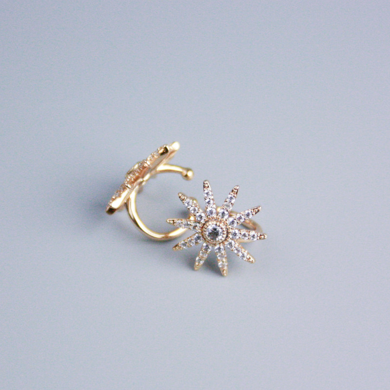 Kaf Xuping placare cu aur 18K cristale albe Stea 13x11mm +