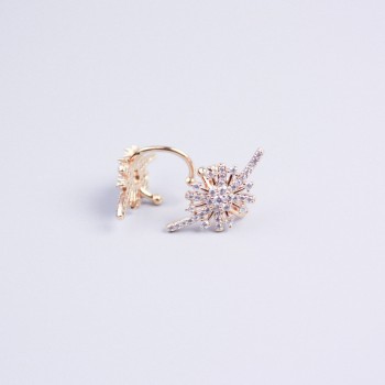 Kaf Xuping Placare cu aur 18K, cristale albe în formă de stea, diametru 20×10 mm+