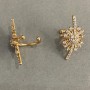 Kaf Xuping Placare cu aur 18K, cristale albe în formă de stea, diametru 20×10 mm+