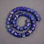 Mărgele din lazurit pe șnur, rondel, diametrul 12x8 mm +-, cu mărgele de 2 mm +-, lungime 39 cm +-