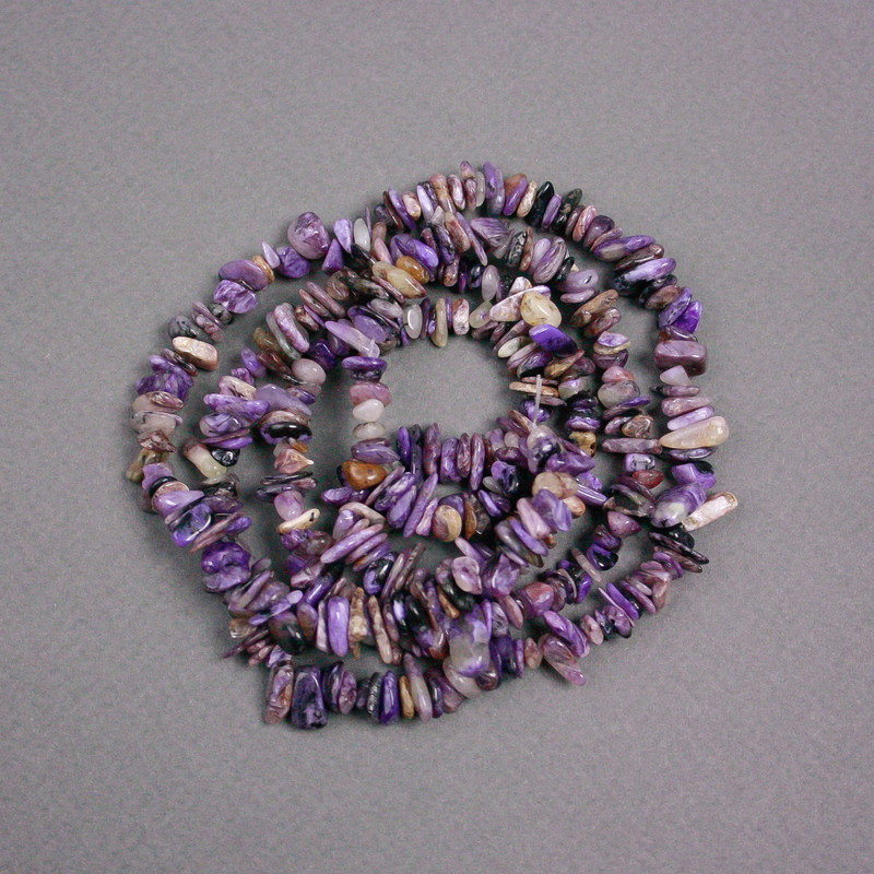 Mărgele de charoit pe șnur, granule de charoit, dimensiuni 11x6x4 mm ±, lungime 80 cm ±