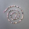 Perle cubice pe șnur Turmalin, asortiment de piatră naturală, diametrul 2,8×2,8 mm, lungime 40 cm