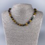 Colier din jasper, piatră naturală, cuburi tăiate, diametru aproximativ 8x8 mm, lungime 51 cm