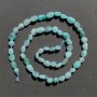 Mărgele din larimar natural, tăiate facetat, diametrul 6x8 mm, lungime aproximativă 41 cm, pe fir