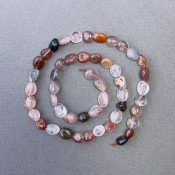 Mărgele din cuarț rutilit Volosatik, piatră naturală, fațetate, diametrul 7×9 mm, lungime 40 cm+