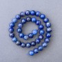 Mărgele din lazurit, piatră naturală, formă sferică netedă, diametru 10 mm ±, lungime 38 cm ±