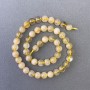 Mărgele din cuarț rutilit Volosatik, piatră naturală, formă sferică netedă, diametru 8 mm ±, lungime 39 cm ±