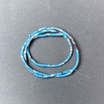 Mărgele din varizit turcoaz (presat), tăietură 2×4 mm, lungime 38 cm, pe fir