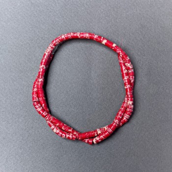 Mărgele roșii din varizit (presate), rondel, diametrul 4,5×2,5 mm, lungime 38 cm ± pe fir