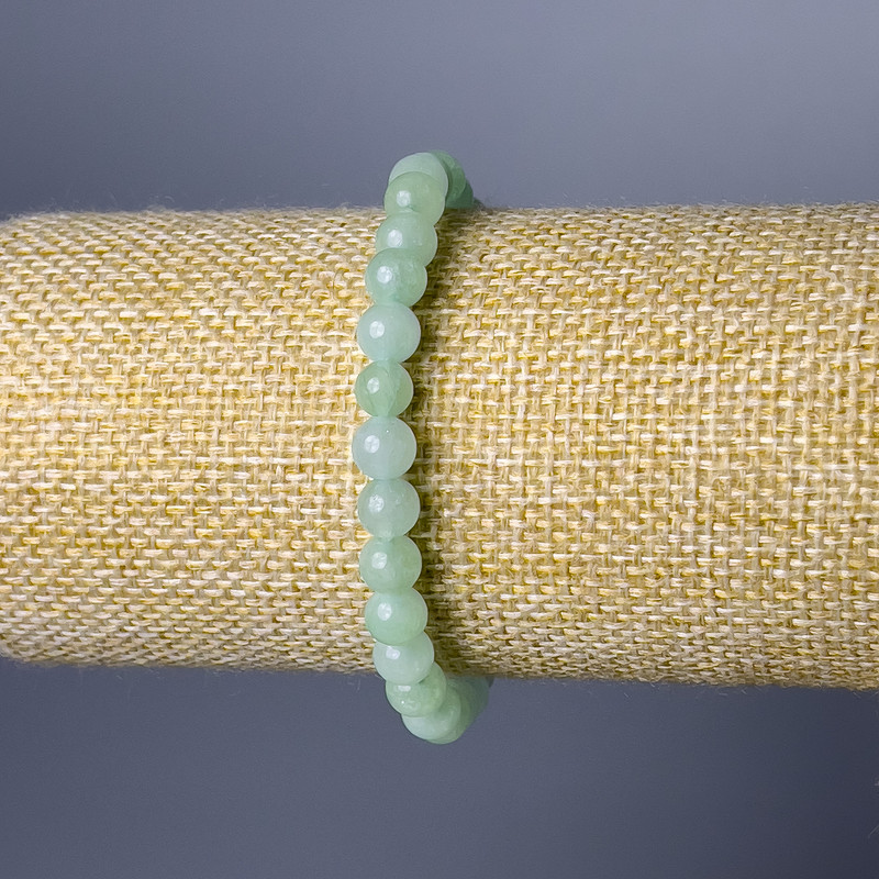 Brățară cu amazonit, piatră naturală, mărgele netede, diametrul 6,5 mm, lungime 18 cm (elastic)
