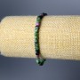 Brățară din zoizit natural, cuburi tăiate, diametru aproximativ de 4 mm, lungime 18 cm (pe elastic)