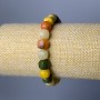 Brățară «Asortiment» din piatră naturală, cuburi fațetate, diametrul de 9 mm (+/-), lungime 18 cm (elastică)